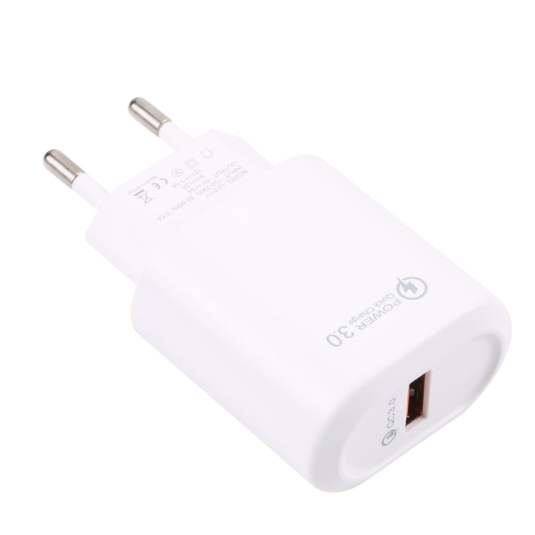 شاحن USB سريع LZ-2117 بقوة 18 واط QC3.0 3.1 أمبير، قابس أوروبي