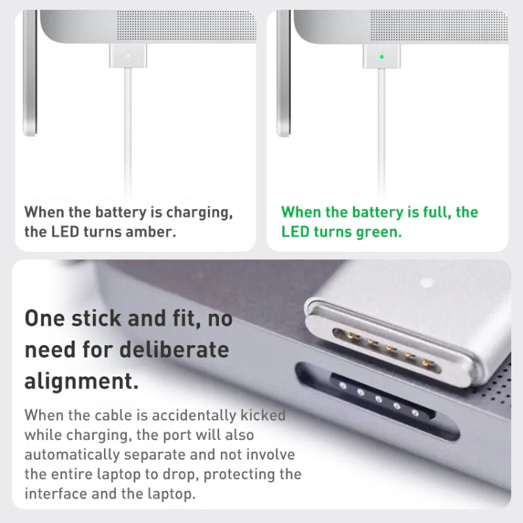 كابل بيانات شحن سريع USB-C / Type-C إلى Magsafe 3، الطول: 2 متر، A2363 USB-C / Type-C إلى Magsafe 3