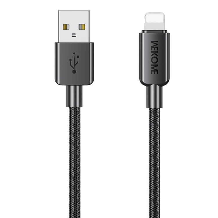 WEKOME WDC-03 سلسلة طاقة المد والجزر 2.4A كابل بيانات مضفر من USB إلى 8 بن، الطول: 1م، USB إلى 8 بن