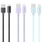 WEKOME WDC-03 سلسلة طاقة المد والجزر 2.4A كابل بيانات مضفر من USB إلى 8 بن، الطول: 1م، USB إلى 8 بن