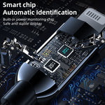 Mutural Li-CC001 كابل شحن وبيانات USB-C / Type-C إلى 8 دبابيس بطول 1.2 متر PD20W بشاشة رقمية، Type-C إلى 8 دبابيس