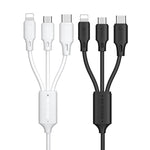 كابل بيانات شحن احترافي WK WDC-103 3A 3 في 1 8 دبابيس + Micro USB + Type-C / USB-C، الطول: 1.15 متر