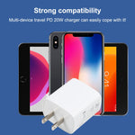 U087 20 واط USB-C / Type-C + منافذ USB شاحن سفر سريع، قابس US، قابس US