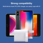E087 20 واط USB-C / Type-C + منافذ USB شاحن سفر سريع، قابس UK، قابس UK