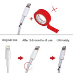2 قطعة واقي لفاف كابل شحن USB مضاد للكسر، غلاف حماية