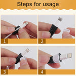 2 قطعة واقي لفاف كابل شحن USB مضاد للكسر، غلاف حماية