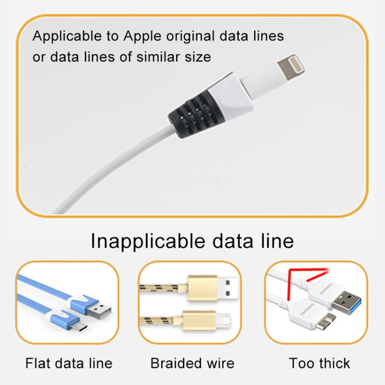 2 قطعة واقي لفاف كابل شحن USB مضاد للكسر، غلاف حماية