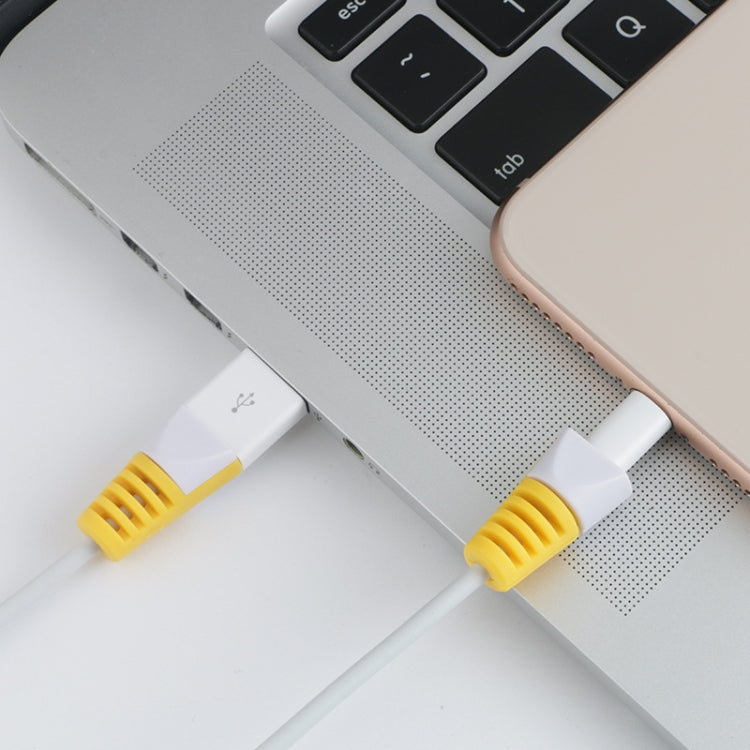 2 قطعة واقي لفاف كابل شحن USB مضاد للكسر، غلاف حماية