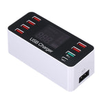 محطة شحن ذكية A9 Plus (الإصدار العالمي) متعددة الوظائف AC 100V~240V مع 8 منافذ USB وشاشة رقمية LCD قابلة للفصل وشاحن لاسلكي، تدعم QC3.0، A9 Plus (الإصدار العالمي)