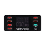 محطة شحن ذكية A9 Plus (الإصدار العالمي) متعددة الوظائف AC 100V~240V مع 8 منافذ USB وشاشة رقمية LCD قابلة للفصل وشاحن لاسلكي، تدعم QC3.0، A9 Plus (الإصدار العالمي)