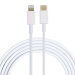 كابل بيانات شحن سريع USB-C / Type-C إلى 8 دبابيس بقوة 100 واط، الطول: 2 متر، 2 متر Type-C إلى 8 دبابيس