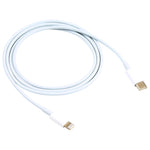 كابل بيانات شحن سريع USB-C / Type-C إلى 8 دبابيس بقوة 100 واط، الطول: 2 متر، 2 متر Type-C إلى 8 دبابيس