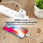 كابل بيانات شحن سريع USB-C / Type-C إلى 8 دبابيس بقوة 100 واط، الطول: 2 متر، 2 متر Type-C إلى 8 دبابيس
