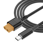 كابل بيانات USB-C / Type-C إلى XT60، الطول: 50 سم، 50 سم