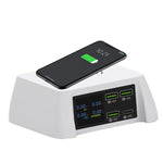 محطة شحن ذكية متعددة الوظائف F96 100 واط USB x3 + PD