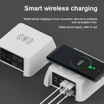محطة شحن ذكية متعددة الوظائف F96 100 واط USB x3 + PD