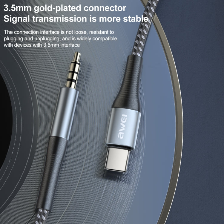 كابل صوت عالي الدقة awei CL-116T من تايب-سي / USB-C إلى 3.5 مم