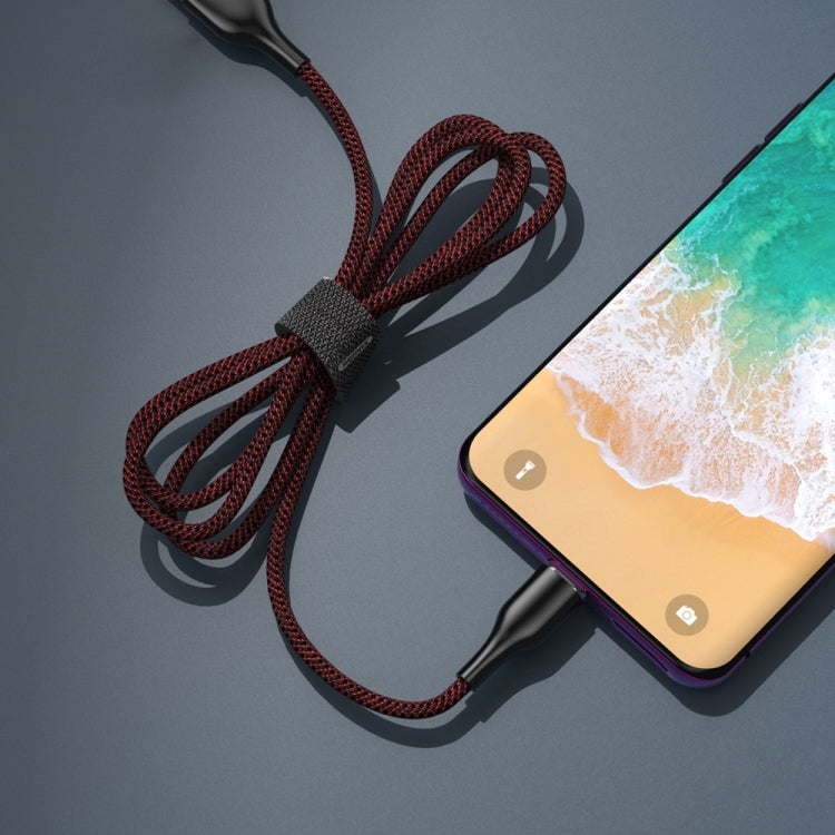 كابل بيانات مغناطيسي من REMAX RC-158m 3A من USB إلى Micro USB مع جذب مغناطيسي، مضفر من البوليستر بلونين، طول الكابل: 1 متر، Micro USB