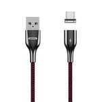 كابل بيانات مغناطيسي من REMAX RC-158m 3A من USB إلى Micro USB مع جذب مغناطيسي، مضفر من البوليستر بلونين، طول الكابل: 1 متر، Micro USB