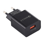 LZ-706 QC3.0 شاحن سفر بمنفذ USB واحد، قابس EU