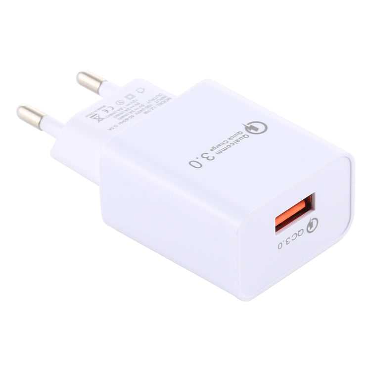LZ-706 QC3.0 شاحن سفر بمنفذ USB واحد، قابس EU