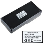 قاعدة شحن ذكية سطح مكتب W-858 بقدرة 12A و12 منفذ USB للشحن السريع، AC100-240V، قابس أمريكي، قابس أمريكي