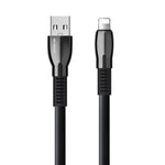 WK WDC-107i كابل شحن ومزامنة بيانات USB إلى 8 بن بطول 1 متر، خرج 2.4A، سلسلة سبائك الزنك، 8 بن