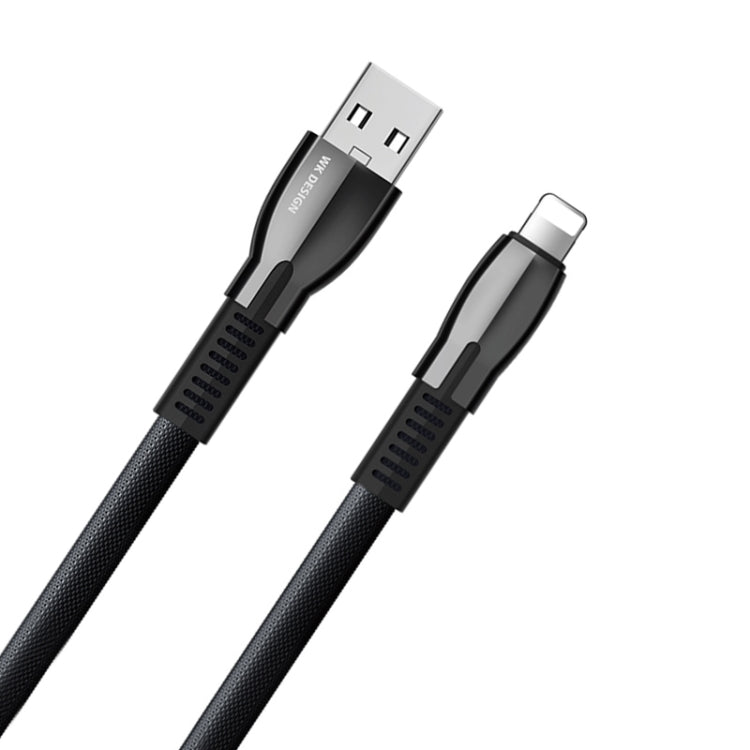 WK WDC-107i كابل شحن ومزامنة بيانات USB إلى 8 بن بطول 1 متر، خرج 2.4A، سلسلة سبائك الزنك، 8 بن