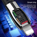 WK WDC-107i كابل شحن ومزامنة بيانات USB إلى 8 بن بطول 1 متر، خرج 2.4A، سلسلة سبائك الزنك، 8 بن