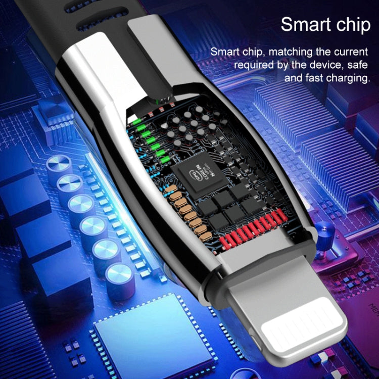 WK WDC-107i كابل شحن ومزامنة بيانات USB إلى 8 بن بطول 1 متر، خرج 2.4A، سلسلة سبائك الزنك، 8 بن