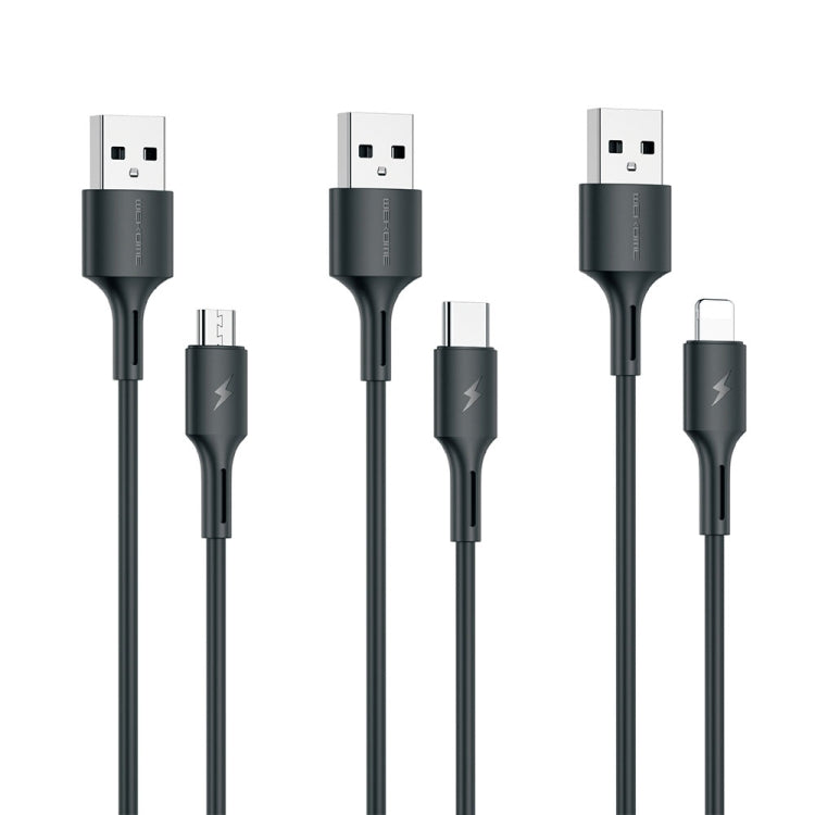 كابل بيانات شحن سريع 3A من USB إلى 8 دبابيس من WK WDC-136، USB إلى 8 دبابيس (أسود)، USB إلى 8 دبابيس (أبيض)