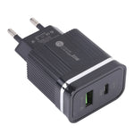 46-A2C2 20 واط PD + QC3.0 شاحن متعدد الوظائف USB سريع، قابس EU، قابس EU