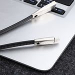 AWEI CL-95 كابل بيانات شحن سريع محمول TPE + سبائك الألمنيوم USB إلى 8 بن، 2A، الطول: 1 متر