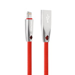 AWEI CL-95 كابل بيانات شحن سريع محمول TPE + سبائك الألمنيوم USB إلى 8 بن، 2A، الطول: 1 متر