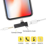 2 in 1 Ball Head Shape 8 Pin + 3.5mm to 8 Pin Male Charging Audio Adapter