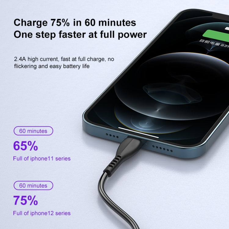 كابل شحن USB إلى 8 دبابيس بطول 1 متر 2.4A من awei CL-115L
