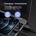 كابل شحن USB إلى 8 دبابيس بطول 1 متر 2.4A من awei CL-115L
