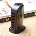 محطة شحن ذكية USB سريعة بقدرة 30 واط مع 6 منافذ 853L، AC100-240V