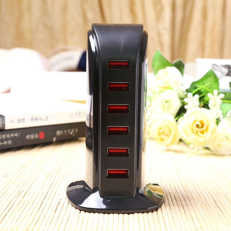 محطة شحن ذكية USB سريعة بقدرة 30 واط مع 6 منافذ 853L، AC100-240V