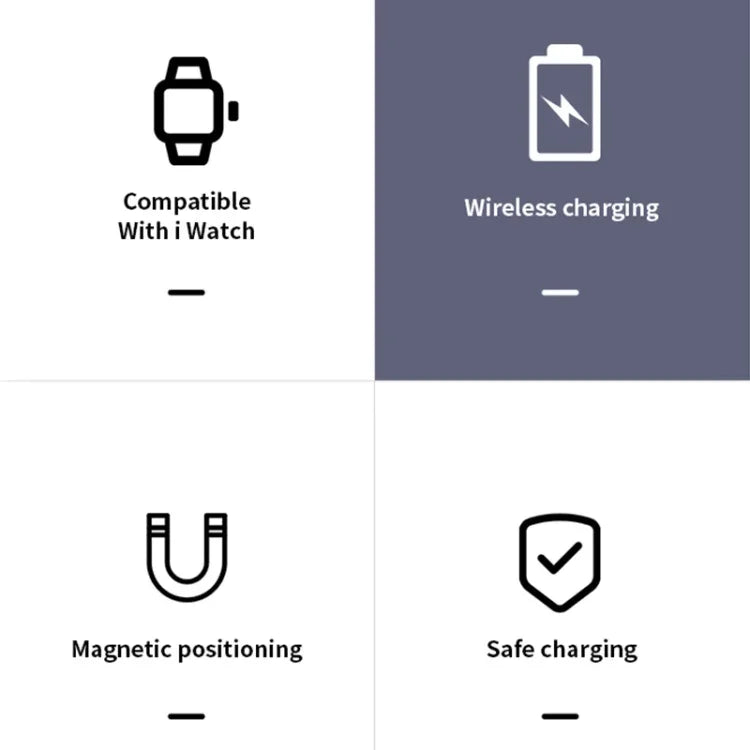 شاحن لاسلكي مغناطيسي محمول عالمي K02 لساعات Apple Watch Series 6 / 5 / SE / 4 / 3 / 2 / 1