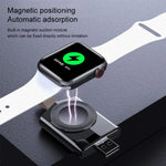 شاحن لاسلكي مغناطيسي محمول عالمي K03 لساعات Apple Watch Series 6 / 5 / SE / 4 / 3 / 2 / 1