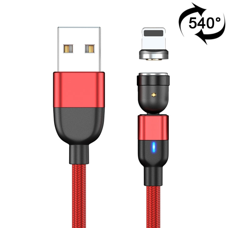 كابل شحن ومزامنة بيانات مغناطيسي دوار 540 درجة USB إلى 8 بن، طول 2 متر، 3 أمبير