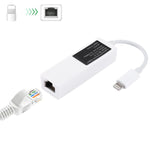 كابل محول شبكة إيثرنت LAN NK107A1 8 دبابيس إلى RJ45 لسلسلة iPhone / iPad، الطول الكلي: 16 سم