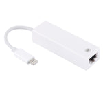 كابل محول شبكة إيثرنت LAN NK107A1 8 دبابيس إلى RJ45 لسلسلة iPhone / iPad، الطول الكلي: 16 سم