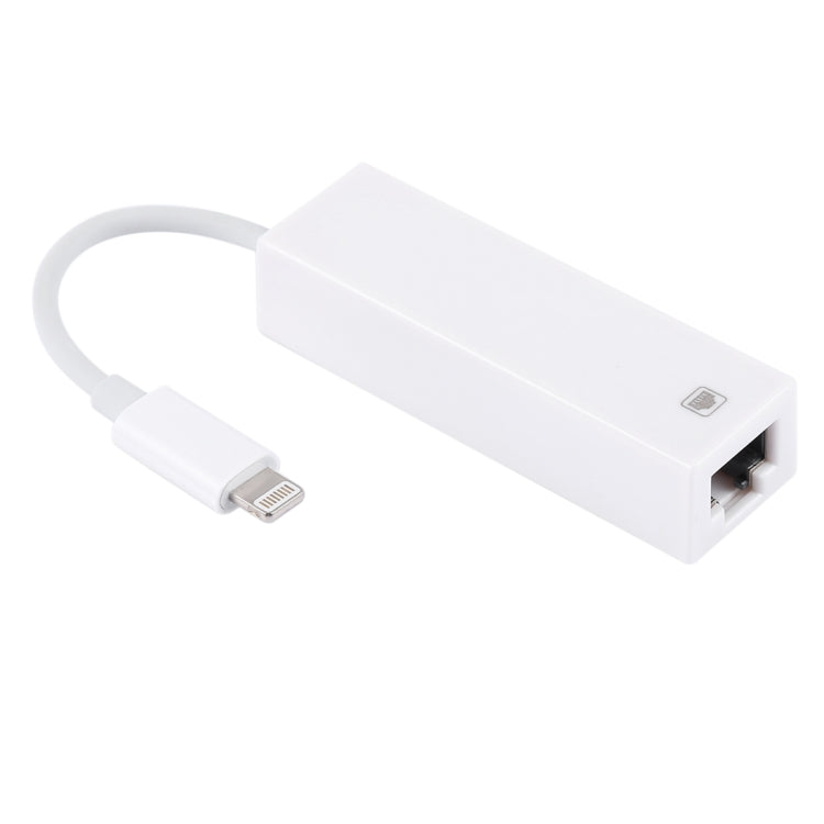 كابل محول شبكة إيثرنت LAN NK107A1 8 دبابيس إلى RJ45 لسلسلة iPhone / iPad، الطول الكلي: 16 سم