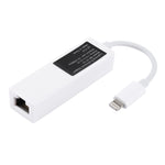 كابل محول شبكة إيثرنت LAN NK107A1 8 دبابيس إلى RJ45 لسلسلة iPhone / iPad، الطول الكلي: 16 سم