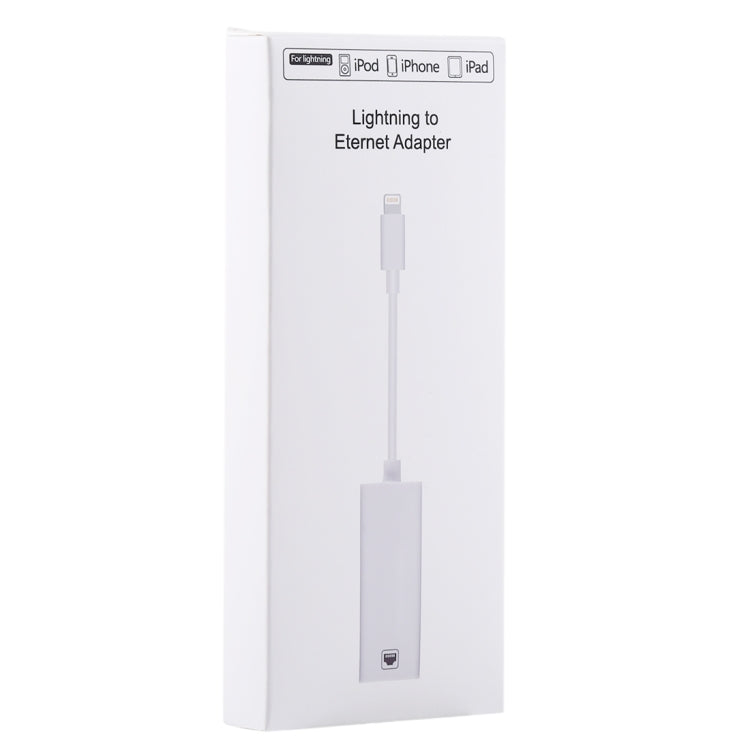 كابل محول شبكة إيثرنت LAN NK107A1 8 دبابيس إلى RJ45 لسلسلة iPhone / iPad، الطول الكلي: 16 سم
