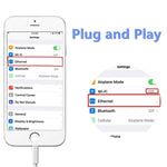 كابل محول شبكة إيثرنت LAN NK107A1 8 دبابيس إلى RJ45 لسلسلة iPhone / iPad، الطول الكلي: 16 سم