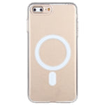 For iPhone 7 Plus / 8  Plus Magsafe Case Simple Magnetic Ring All-inclusive Clear Crystal Acrylic PC +TPU Shockproof Case, For iPhone 7 Plus