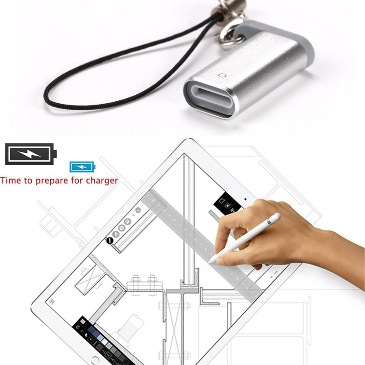 محول شاحن Apple Pencil بغطاء من الألمنيوم لطراز iPad Pro